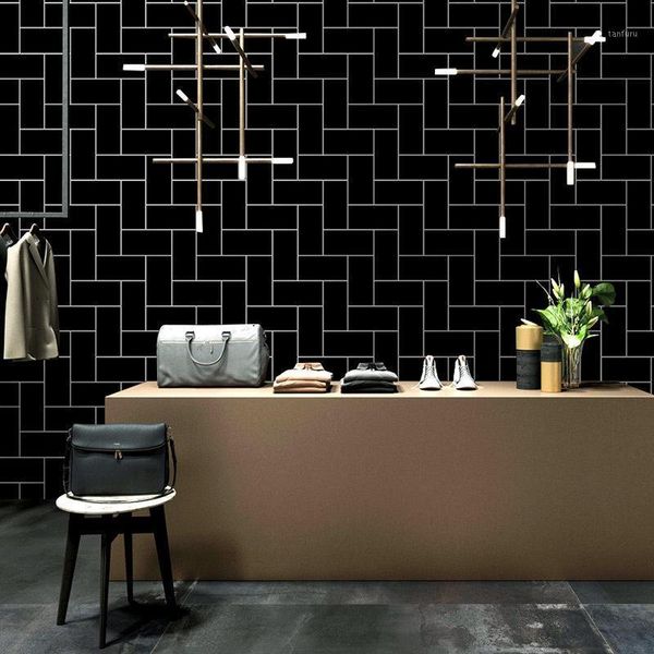 brick style black and white nordic wallpaper gird pattern clothing store dairy shop wallpapers home decor1
brick style black and white nordic wallpaper gird pattern clothing store dairy shop wallpapers home decor1