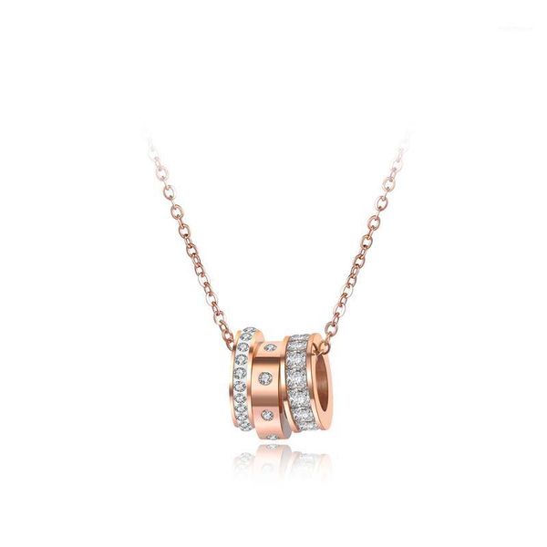pendant necklaces jeemango stainless steel jewelry 3 circles rose gold color with rhinestone crystals wedding for women n180781, Silver
pendant necklaces jeemango stainless steel jewelry 3 circles rose gold color with rhinestone crystals wedding for women n180781, Silver