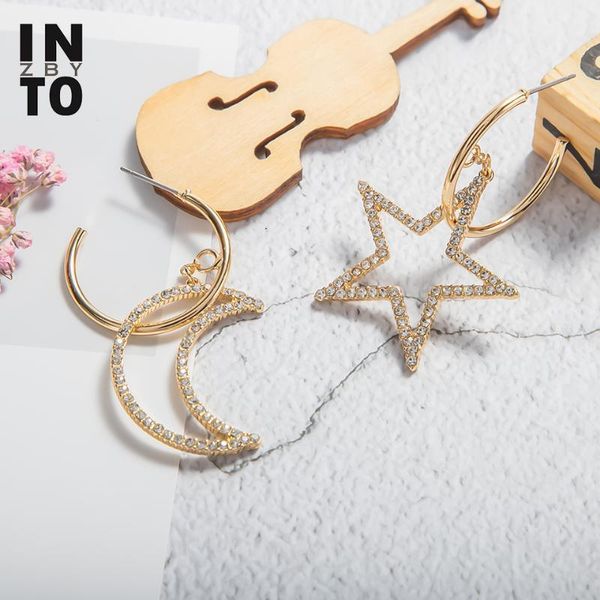 into cute asymmetrical star moon crystal hoop earrings for women natural gold color round circle earrings fashion jewelry 20201, Golden;silver
into cute asymmetrical star moon crystal hoop earrings for women natural gold color round circle earrings fashion jewelry 20201, Golden;silver