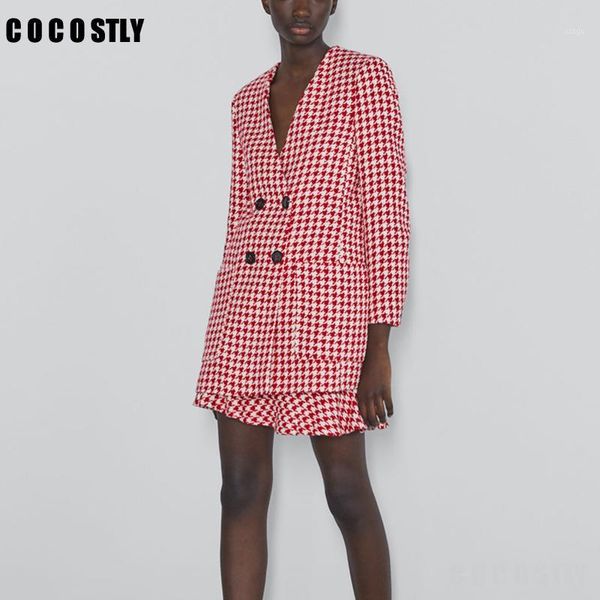 women's skirt suits autumn 2020 casual high-quality double-breasted women's jacket fashionable pleated skirt two-piece set1, White
women's skirt suits autumn 2020 casual high-quality double-breasted women's jacket fashionable pleated skirt two-piece set1, White