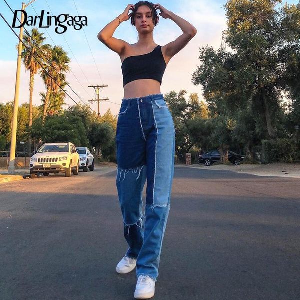 darlingaga streetwear patchwork high waist jeans casual tassel casual woman pants contrast color baggy mom jeans femme pantalon1, Blue
darlingaga streetwear patchwork high waist jeans casual tassel casual woman pants contrast color baggy mom jeans femme pantalon1, Blue