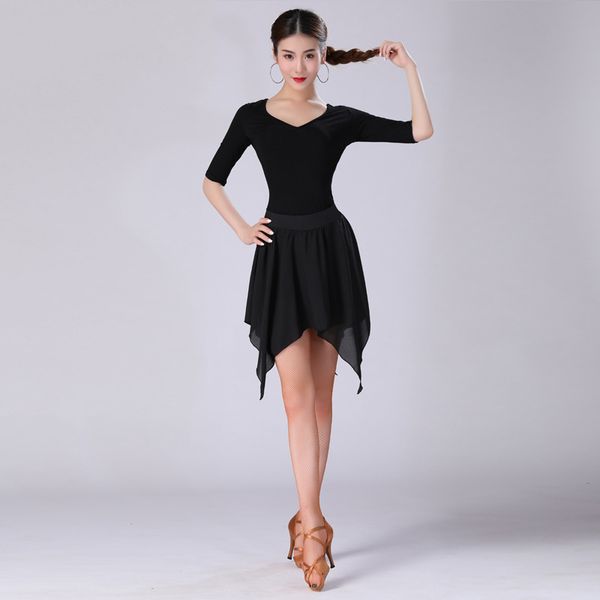 new latin dance suit black skirt women practice dress irregular dance skirt dancer team show costume rumba dance clothes 360, Black;red
new latin dance suit black skirt women practice dress irregular dance skirt dancer team show costume rumba dance clothes 360, Black;red