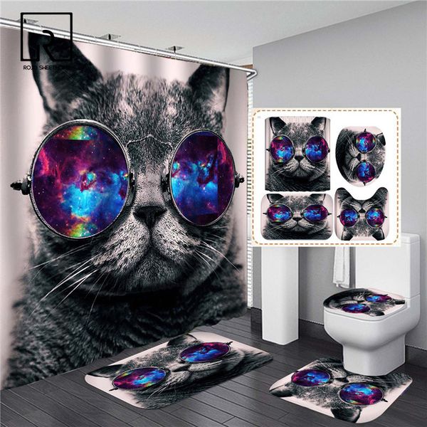 cool cat animals printed bathroom set shower curtain with anti-slip bath mats flannel home carpet door mats toilet lid covers
cool cat animals printed bathroom set shower curtain with anti-slip bath mats flannel home carpet door mats toilet lid covers