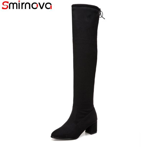 smirnova new arrival 2020 over the knee boots pointed toe narrow band women boots winter black white female shoes high heel
smirnova new arrival 2020 over the knee boots pointed toe narrow band women boots winter black white female shoes high heel