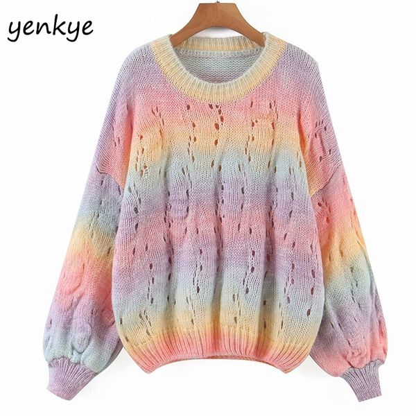 new fall tie-dye rainbow sweater women o neck batwing sleeve vintage oversize sweater fashion hole autumn pullover jumper 201130, White;black
new fall tie-dye rainbow sweater women o neck batwing sleeve vintage oversize sweater fashion hole autumn pullover jumper 201130, White;black