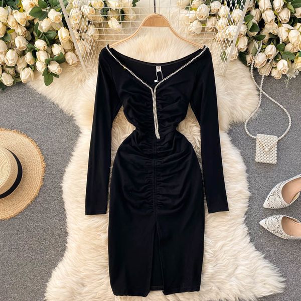 2021 new singiny design ruched pencil feminine down in elegant long party solid fall dress short if25, Black;gray
2021 new singiny design ruched pencil feminine down in elegant long party solid fall dress short if25, Black;gray