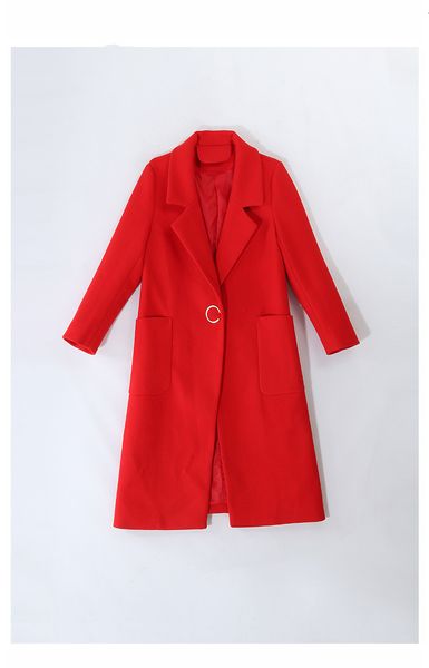 red winter coat women new arrival fashion cashmere wool outerwear female long thickening warm woolen overcoat zds1 jzoi, Black
red winter coat women new arrival fashion cashmere wool outerwear female long thickening warm woolen overcoat zds1 jzoi, Black