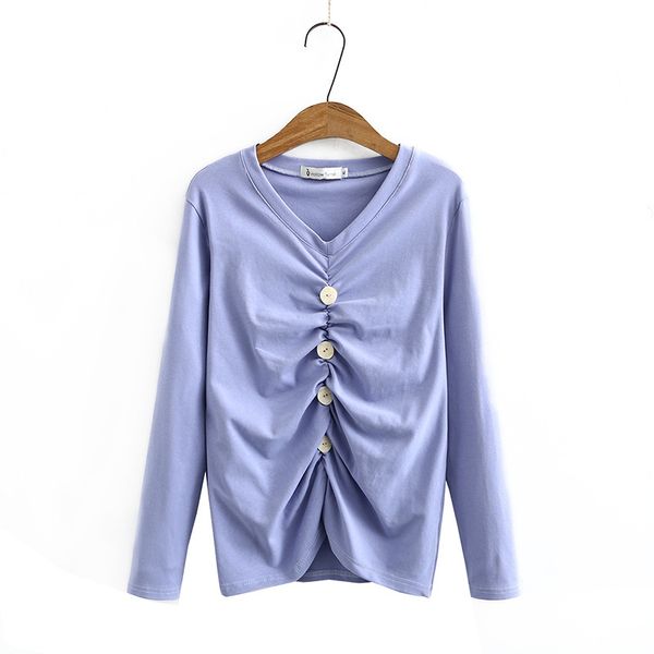 woman plus size with cleavage in v spring tshirts stretchable casual jmig, White 
woman plus size with cleavage in v spring tshirts stretchable casual jmig, White