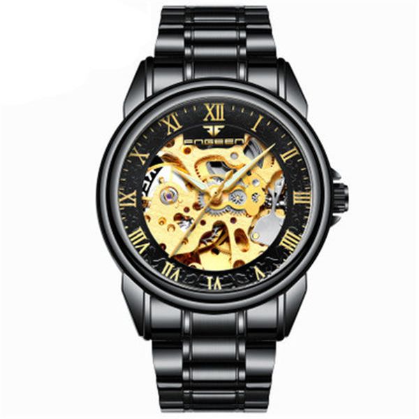 mechanical watch, hollow student men, waterproof sports luminous watch, Slivery;brown
mechanical watch, hollow student men, waterproof sports luminous watch, Slivery;brown