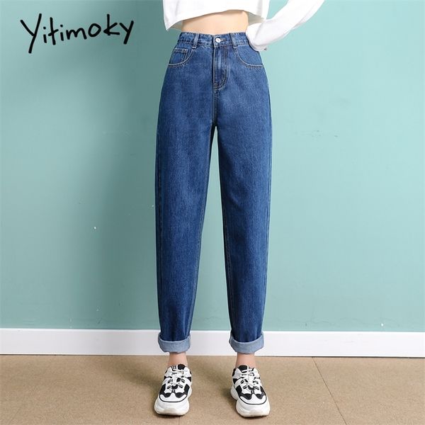 yitimoky high waist jeans woman straight sky blue denim pants plus size elastic washed casual vintage streetwear mom jeans women 201029
yitimoky high waist jeans woman straight sky blue denim pants plus size elastic washed casual vintage streetwear mom jeans women 201029
