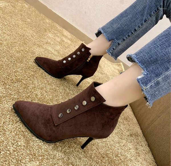 boots d-290 2021 spring autumn stiletto thin high heels pointed suede zipper style stud ankle womens bota feminina1, Black
boots d-290 2021 spring autumn stiletto thin high heels pointed suede zipper style stud ankle womens bota feminina1, Black