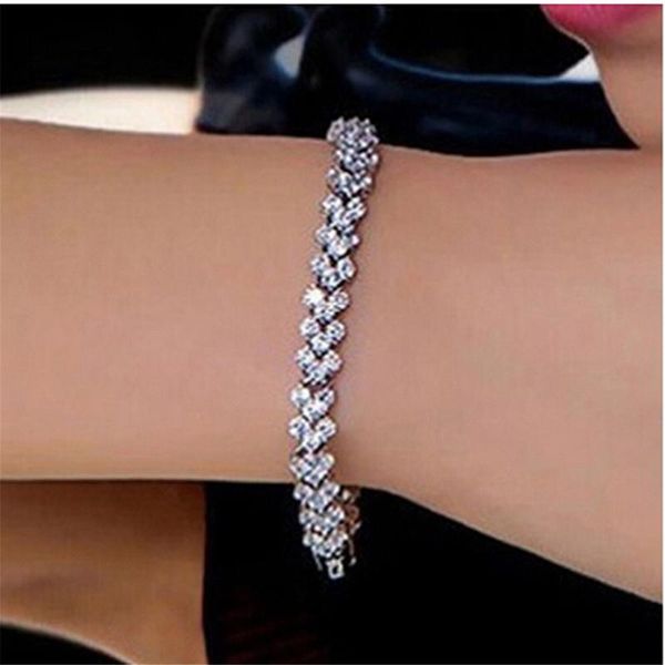 fashion charm cubic white zircon love heart jewelry bracelets for woman elegance wedding party gift, Black
fashion charm cubic white zircon love heart jewelry bracelets for woman elegance wedding party gift, Black