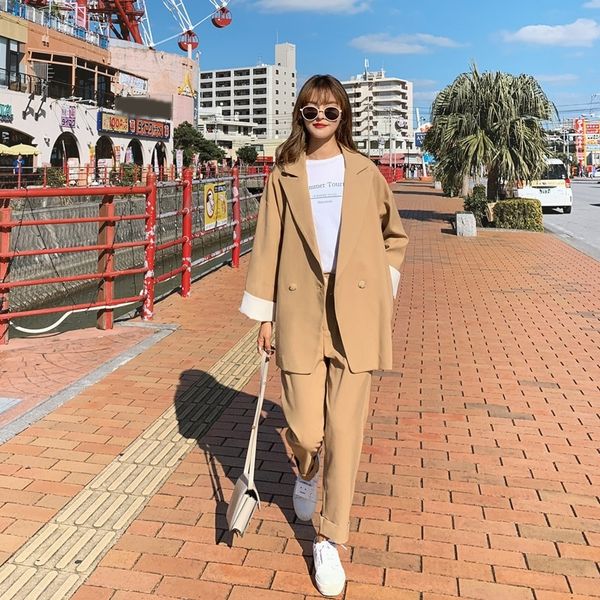 internet celebrity small wide leg pants suit women's korean style 2020 spring clothes student wide-leg pants two-piece suit western fas, Gray
internet celebrity small wide leg pants suit women's korean style 2020 spring clothes student wide-leg pants two-piece suit western fas, Gray