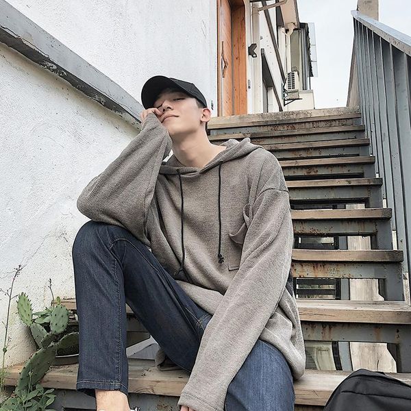 2019 autumn new korean version of the couple printed knit loose casual men's hooded pullover large size harajuku1, Black
2019 autumn new korean version of the couple printed knit loose casual men's hooded pullover large size harajuku1, Black