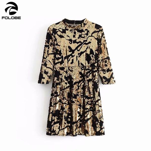 folobe fashion women spring gold sequined short dresses female backless three quarter sleeve shiny autumn party dresses, Black;gray
folobe fashion women spring gold sequined short dresses female backless three quarter sleeve shiny autumn party dresses, Black;gray