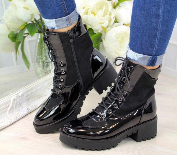 women fashion leather ankle bootie casual lace up short combat boots for girls ankle boots for women fur motorcycle boots #6h4j, Black
women fashion leather ankle bootie casual lace up short combat boots for girls ankle boots for women fur motorcycle boots #6h4j, Black