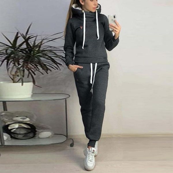gym clothing 2021 winter womens sportswear tracksuit sets keep warm long sleeve drawstring hooded casual sweatshirt pants jogger #w, White;black
gym clothing 2021 winter womens sportswear tracksuit sets keep warm long sleeve drawstring hooded casual sweatshirt pants jogger #w, White;black