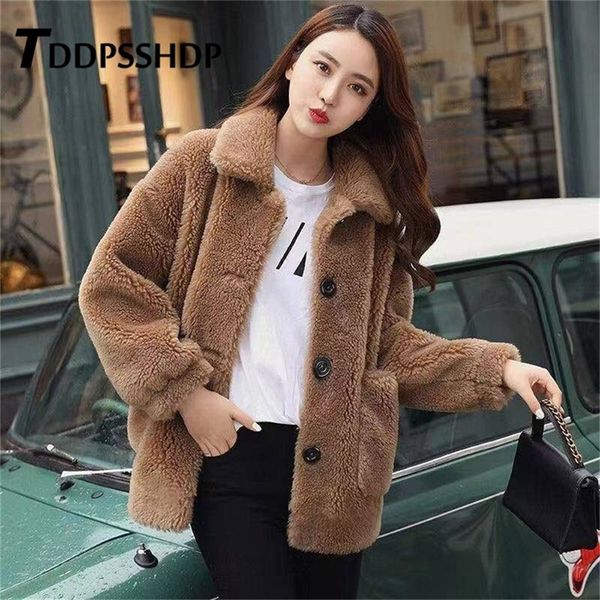 faux lambswool furry women coat khaki white yellow red color single breasted pocket female jacket lj200813, Black;brown
faux lambswool furry women coat khaki white yellow red color single breasted pocket female jacket lj200813, Black;brown