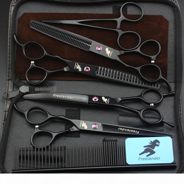 7 " professional pet grooming kit, straight and thinning scissors and curved pieces 3 pieces. black left-handed pet scissors set
7 " professional pet grooming kit, straight and thinning scissors and curved pieces 3 pieces. black left-handed pet scissors set