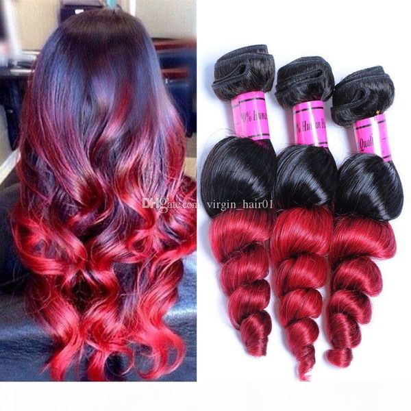 ombre malaysian loose wave virgin human hair extensions 2 two tone 1b red burgundy wine red malaysian remy human hair weave bundles, Black;brown
ombre malaysian loose wave virgin human hair extensions 2 two tone 1b red burgundy wine red malaysian remy human hair weave bundles, Black;brown