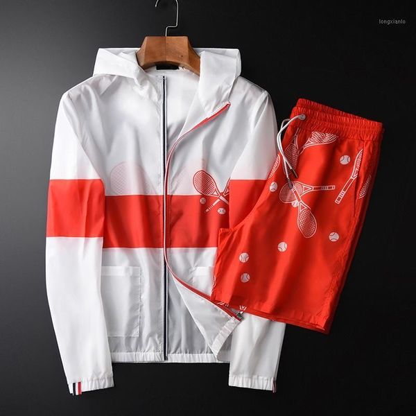 fashion summer mens sets jacket shorts luxury printed sun proof clothing male suit plus size ropa de hombre men's sets br50jk1, Gray
fashion summer mens sets jacket shorts luxury printed sun proof clothing male suit plus size ropa de hombre men's sets br50jk1, Gray