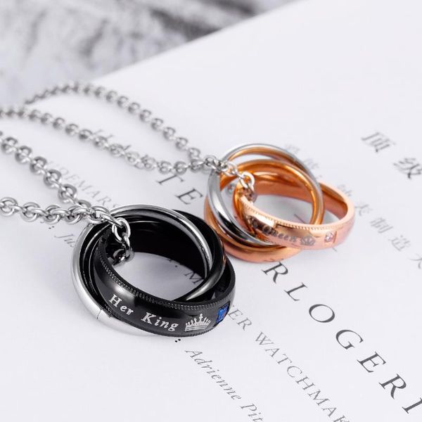 pendant necklaces her king his queen necklace personalize stainless steel circle of life with & crown design, Silver
pendant necklaces her king his queen necklace personalize stainless steel circle of life with & crown design, Silver