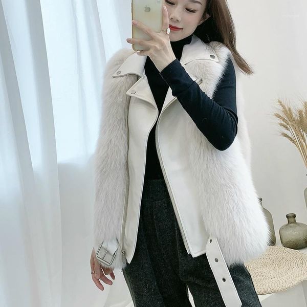 oftbuy 2020 real fur coat winter jacket women natural fur vest genuine leather outerwear streetwear turn-down collar casual1, Black
oftbuy 2020 real fur coat winter jacket women natural fur vest genuine leather outerwear streetwear turn-down collar casual1, Black