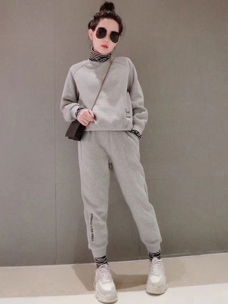 plush thickened sportswear 2020 new autumn and winter foreign style short fashion sweater for women, Gray
plush thickened sportswear 2020 new autumn and winter foreign style short fashion sweater for women, Gray