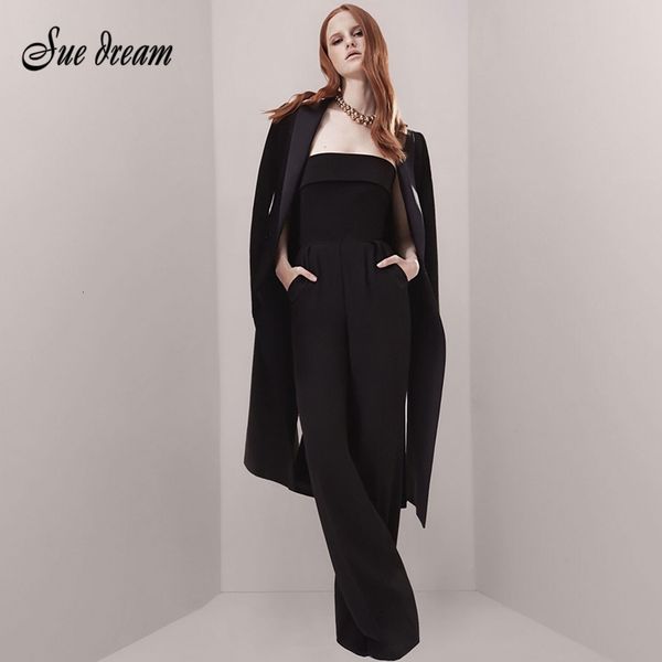 2021 fashion strapless business full length flared pants jumpsuit 2 piece suit long sleeve jacket jumpsuit, Black;white
2021 fashion strapless business full length flared pants jumpsuit 2 piece suit long sleeve jacket jumpsuit, Black;white
