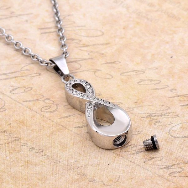 chains infinity tear drop urn locket pendant memorial jewelry for ashes keepsake stainless steel, Silver
chains infinity tear drop urn locket pendant memorial jewelry for ashes keepsake stainless steel, Silver
