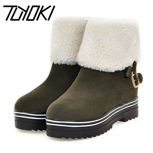tuyoki 4 color women warm snow boots fashion zipper fur shoes woman winter metal buckle thick bottom short boots size 34-43, Black
tuyoki 4 color women warm snow boots fashion zipper fur shoes woman winter metal buckle thick bottom short boots size 34-43, Black