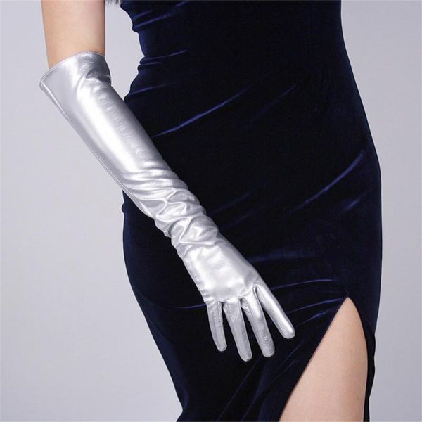 patent leather long gloves 50cm long section emulation leather pu mirror bright metal bright silver female models, Blue;gray
patent leather long gloves 50cm long section emulation leather pu mirror bright metal bright silver female models, Blue;gray