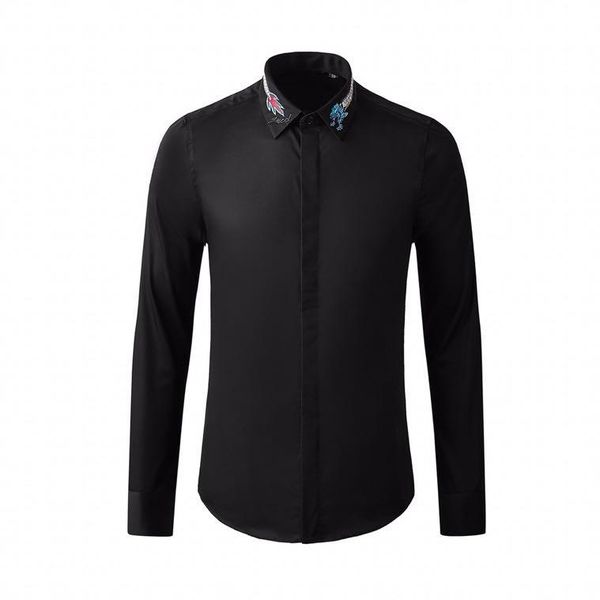 wb91124 fashion men's shirts 2020 runway european design party style men's clothing, White;black
wb91124 fashion men's shirts 2020 runway european design party style men's clothing, White;black