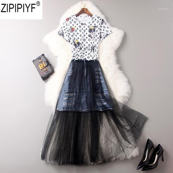 2018 summer new fashion o-neck short printed blouse + ankle-length mesh skirt suit skirt 2 piece women's set c14781, White
2018 summer new fashion o-neck short printed blouse + ankle-length mesh skirt suit skirt 2 piece women's set c14781, White