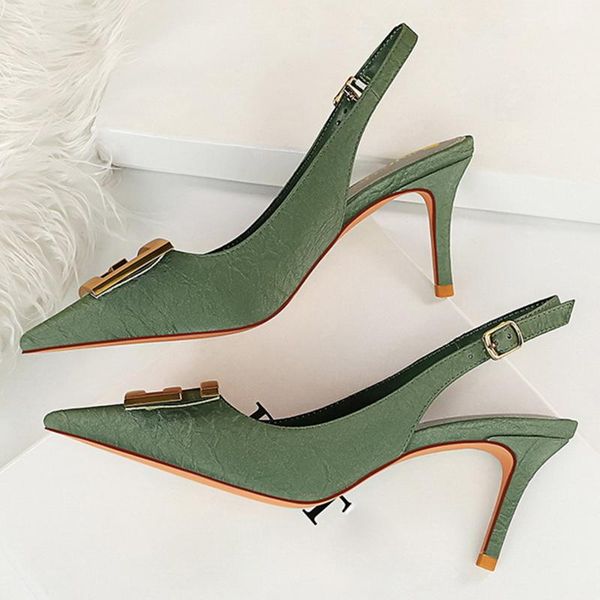 big size 43 women 7.5cm high heels slingback sandals lady buckle leather stripper sandles wedding bridal low heels green shoes, Black
big size 43 women 7.5cm high heels slingback sandals lady buckle leather stripper sandles wedding bridal low heels green shoes, Black