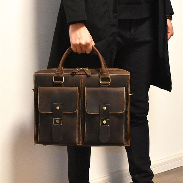 vintage natural crazy horse кожа мужчин портфель 14" laptop bag 
vintage natural crazy horse кожа мужчин портфель 14" laptop bag
