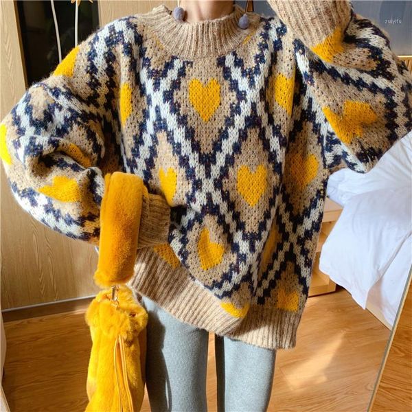 brand designer 2019 women elegant pullover autumn winter christmas warm diamond check heart embroidered runway sweater clothes1, White;black
brand designer 2019 women elegant pullover autumn winter christmas warm diamond check heart embroidered runway sweater clothes1, White;black