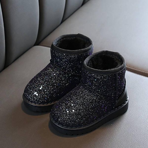 children' boots sequins bling thick plush snow boots 2021 winter new long hair cotton shoes girl princess feet zapatos, Black;grey
children' boots sequins bling thick plush snow boots 2021 winter new long hair cotton shoes girl princess feet zapatos, Black;grey
