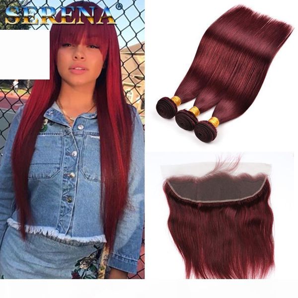 color 99j red wine brazilian straight human hair weaves 4pcs lot 10-30inch long burgundy color brazilian hair extension with frontal, Black;brown
color 99j red wine brazilian straight human hair weaves 4pcs lot 10-30inch long burgundy color brazilian hair extension with frontal, Black;brown