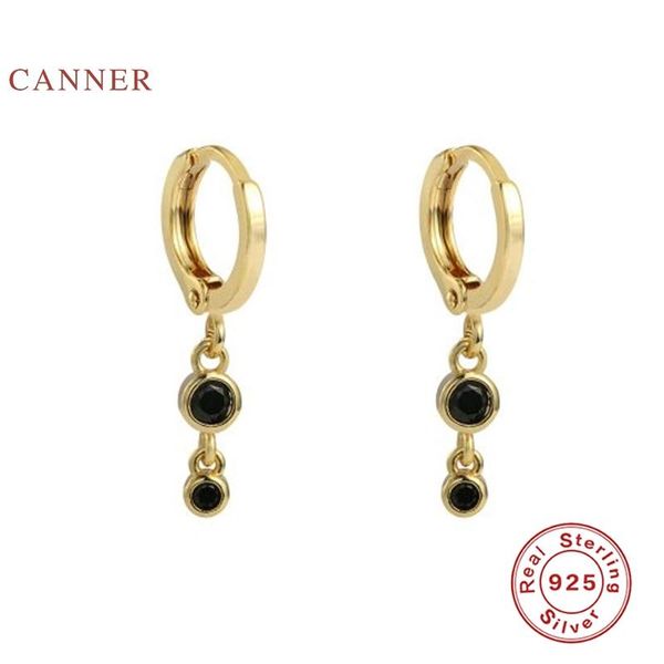 hoop & huggie canner black diamond wild earrings hoops 925 sterling silver for women jewelry earring pendientes brincos, Golden;silver
hoop & huggie canner black diamond wild earrings hoops 925 sterling silver for women jewelry earring pendientes brincos, Golden;silver