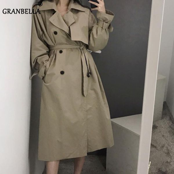 new fashion 2020 autumn casual double breasted female coat solid color long trench coat with belt casual women's windbreaker, Tan;black
new fashion 2020 autumn casual double breasted female coat solid color long trench coat with belt casual women's windbreaker, Tan;black