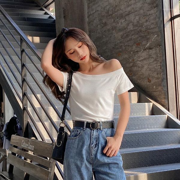 2020 summer dew shoulder short sleeve t-shirt women korean slim stretch white tee woman casual t shirts1
2020 summer dew shoulder short sleeve t-shirt women korean slim stretch white tee woman casual t shirts1