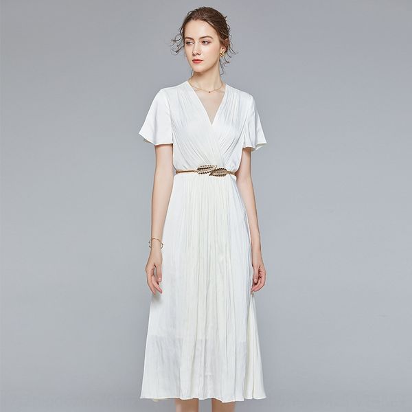 dress summer 2020 new women's elegant goddess style mid-length v-neck horn horn trumpet sleeve pleated large skirt with belt jxzsi, Black;gray
dress summer 2020 new women's elegant goddess style mid-length v-neck horn horn trumpet sleeve pleated large skirt with belt jxzsi, Black;gray