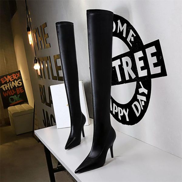 size 34-40 winter stretch fabric over-the knee boots women's concise lace-up pointed toe boots black thigh high woman shoes
size 34-40 winter stretch fabric over-the knee boots women's concise lace-up pointed toe boots black thigh high woman shoes