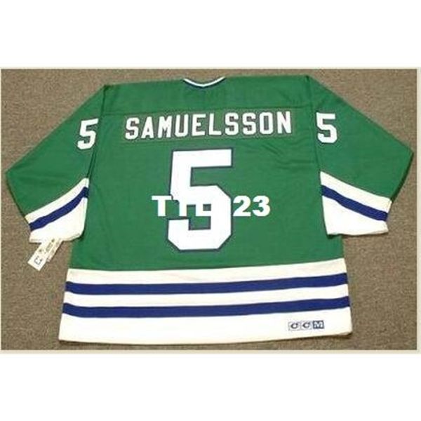 men #5 ulf samuelsson hartford whalers 1989 ccm away hockey jersey or custom any name or number retro jersey, Black
men #5 ulf samuelsson hartford whalers 1989 ccm away hockey jersey or custom any name or number retro jersey, Black