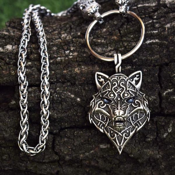 viking wolf head pendant necklace norse talisman ethnic original animal necklaces men jewelry two heads biting the pendants, Silver
viking wolf head pendant necklace norse talisman ethnic original animal necklaces men jewelry two heads biting the pendants, Silver