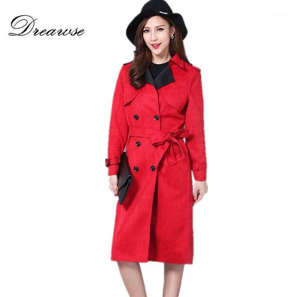 dreawse autumn women suede coat female plus size s-6xl solid color long trench coat slim was thin femme windbreaker mz28771, Tan;black
dreawse autumn women suede coat female plus size s-6xl solid color long trench coat slim was thin femme windbreaker mz28771, Tan;black
