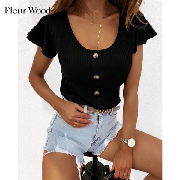 fleur wood women t-shirt solid short sleeve button slim tee shirt femme summer camisetas verano mujer plus size t200614, White
fleur wood women t-shirt solid short sleeve button slim tee shirt femme summer camisetas verano mujer plus size t200614, White