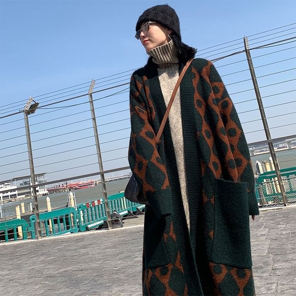 cduvt 2020 new autumn and winter knee cardigan long coat sweater sweater contrast loose over the knitted thick lazy style color coat for wom, White;black
cduvt 2020 new autumn and winter knee cardigan long coat sweater sweater contrast loose over the knitted thick lazy style color coat for wom, White;black