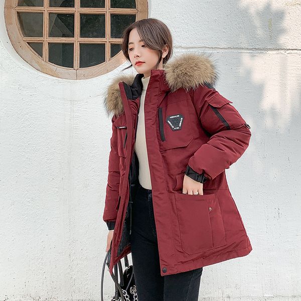 korean style women long parkas winter hooded jacket thick plus size pattern with fur collar cotton coat femme ropa de mujer 201029, Black
korean style women long parkas winter hooded jacket thick plus size pattern with fur collar cotton coat femme ropa de mujer 201029, Black